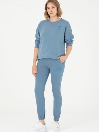 شلوار راحتی زنانه آبی تیره یو اس پولو