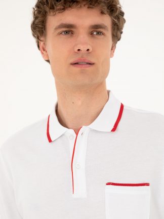 پولوشرت مردانه سفید یو اس پولو