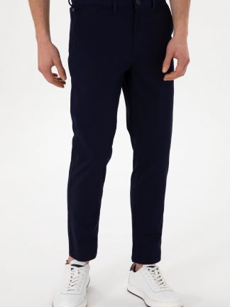 شلوار کتان مردانه سرمه ای یو اس پولو