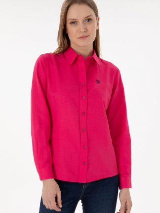 شومیز زنانه صورتی روشن یو اس پولو