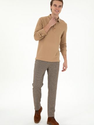 شلوار راحتی مردانه خاکستری تیره یو اس پولو