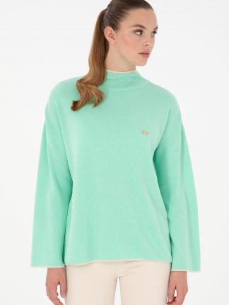 پلیور زنانه نعنایی یو اس پولو