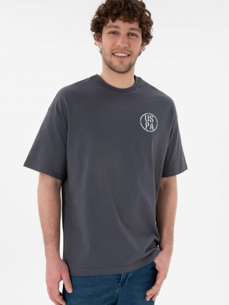 تی شرت مردانه خاکستری تیره یو اس پولو