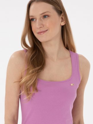 پیراهن و لباس مجلسی زنانه صورتی روشن یو اس پولو