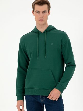 هودی مردانه سبز تیره یو اس پولو