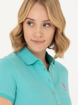 پیراهن و لباس مجلسی زنانه نعنایی یو اس پولو