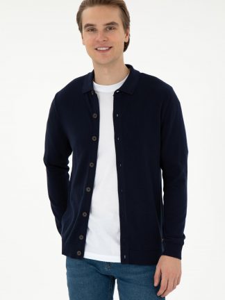 ژاکت مردانه سرمه ای یو اس پولو