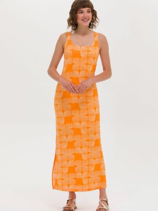 پیراهن و لباس مجلسی زنانه نارنجی یو اس پولو