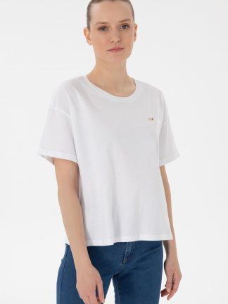 تیشرت زنانه سفید یو اس پولو