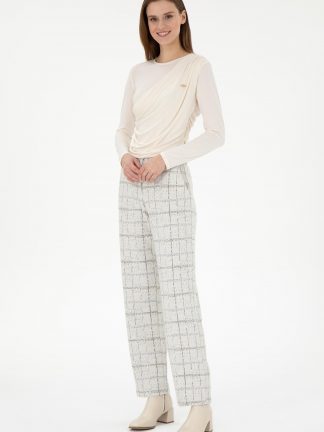 شلوار زنانه کرم یو اس پولو