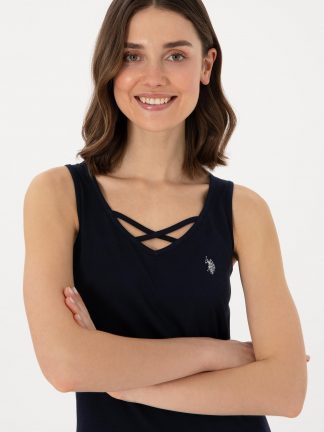 لباس خواب و لانژره زنانه سرمه ای یو اس پولو