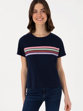 تیشرت زنانه سرمه ای یو اس پولو