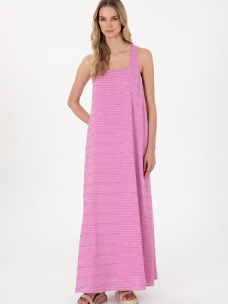 پیراهن و لباس مجلسی زنانه صورتی روشن یو اس پولو