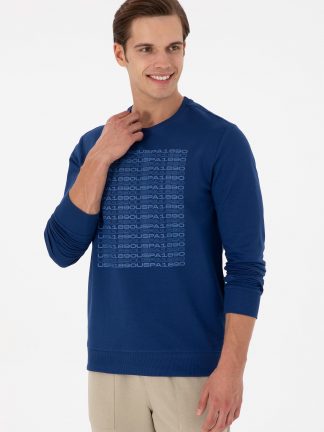 سویشرت مردانه نیلی یو اس پولو