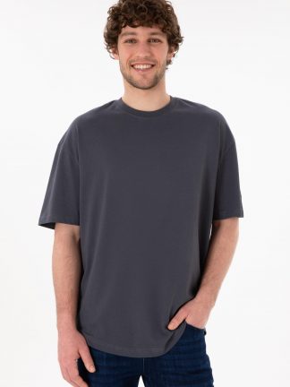 تی شرت مردانه خاکستری تیره یو اس پولو