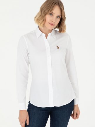 شومیز زنانه سفید یو اس پولو