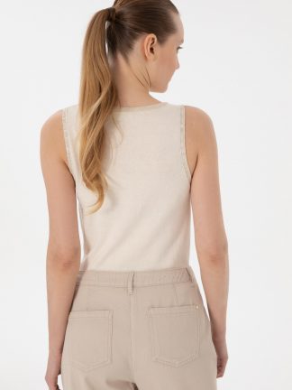 پلیور زنانه کرم یو اس پولو