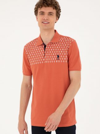 پولوشرت مردانه صورتی پودری یو اس پولو