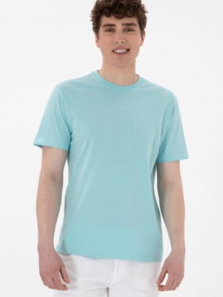 تی شرت مردانه آبی فیروزه ای یو اس پولو