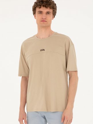 تی شرت مردانه خاکی روشن یو اس پولو