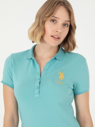 پیراهن و لباس مجلسی زنانه نعنایی یو اس پولو