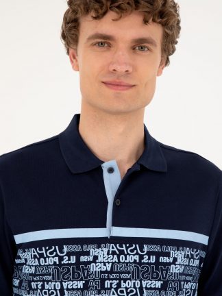 پولوشرت مردانه سرمه ای یو اس پولو