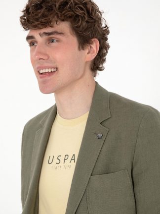 کت مردانه خاکی تیره یو اس پولو