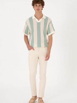 شلوار جین جذب مردانه بژ یو اس پولو