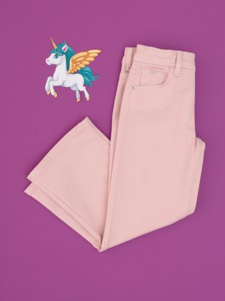 شلوار جین دخترانه صورتی روشن یو اس پولو