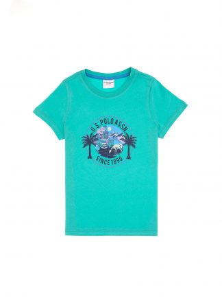 تی شرت پسرانه نعنایی یو اس پولو