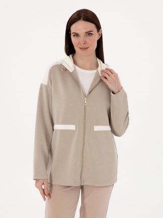 هودی زنانه بژ پیرکاردین