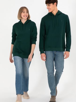 هودی مردانه سبز تیره یو اس پولو