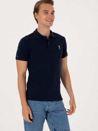 پولوشرت مردانه سرمه ای یو اس پولو