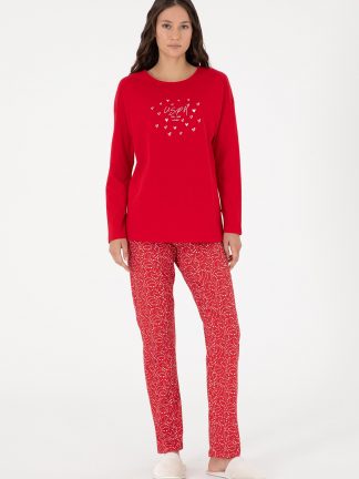 لباس خواب و لانژره زنانه قرمز یو اس پولو