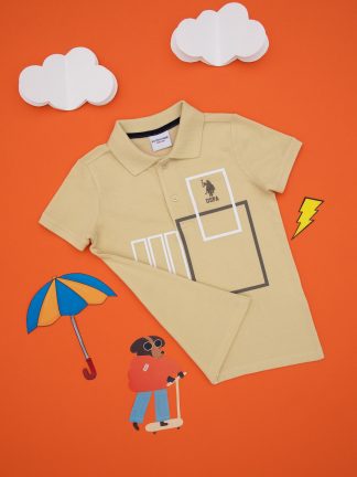 پولوشرت پسرانه خاکی روشن یو اس پولو