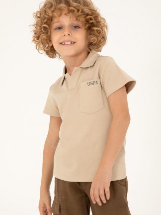 پولوشرت پسرانه بژ یو اس پولو