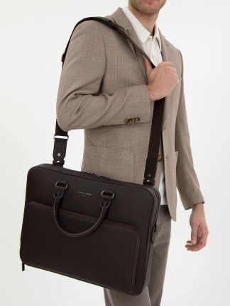 کیف مردانه قهوه ای پیرکاردین