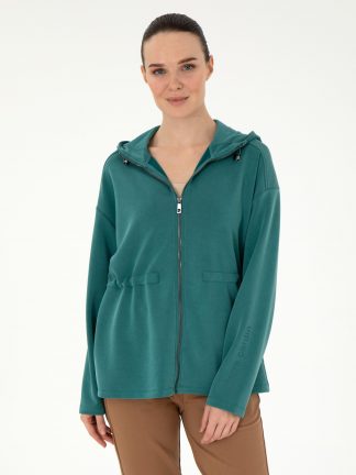 هودی زنانه سبز تیره پیرکاردین