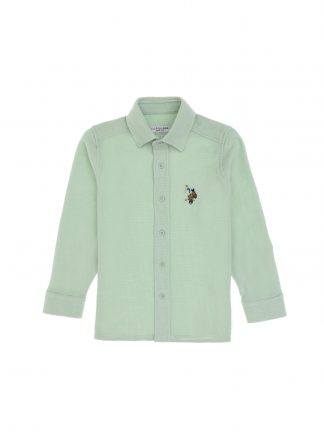 پیراهن پسرانه آبی فیروزه ای یو اس پولو