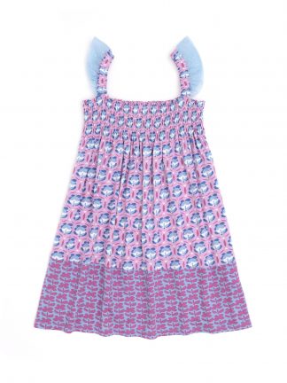 پیراهن دخترانه صورتی یو اس پولو