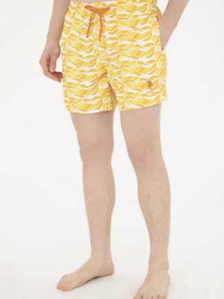 مایو مردانه زعفرانی یو اس پولو