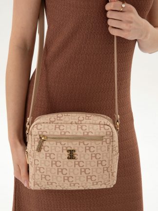 کیف دوشی زنانه قهوه ای پیرکاردین