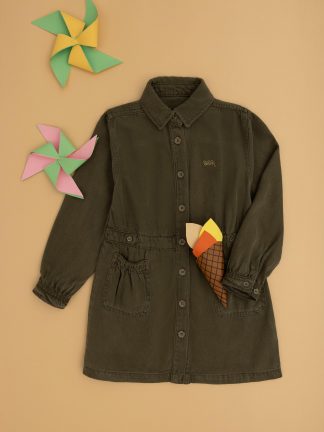 پیراهن دخترانه خاکی روشن یو اس پولو