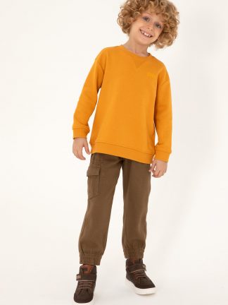 شلوار کتان پسرانه خاکی روشن یو اس پولو