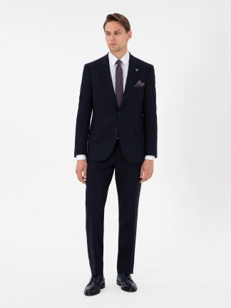 کت و شلوار مردانه سرمه ای پیرکاردین