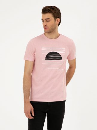 تی شرت مردانه صورتی روشن پیرکاردین