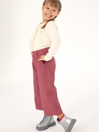 شلوار کتان دخترانه گلبهی یو اس پولو