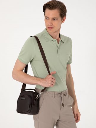 کیف مسنجر مردانه قهوه ای پیرکاردین