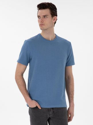 تی شرت مردانه آبی پیرکاردین