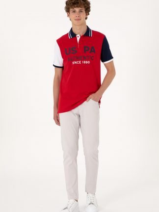 شلوار کتان مردانه خاکستری روشن یو اس پولو